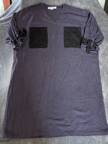 Markey blue black smock - &,