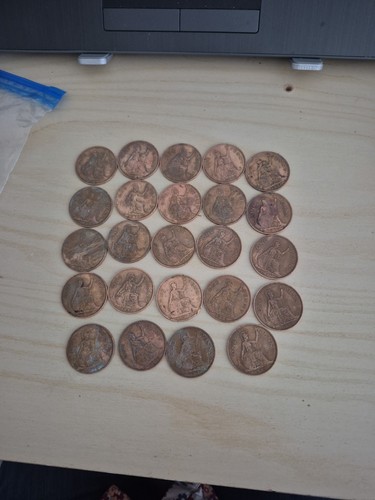 Old english pennies george - 24,