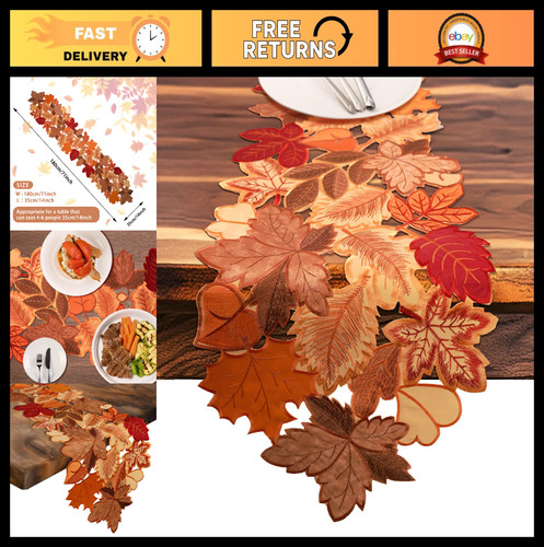 Autumn maple leaf - maple, table