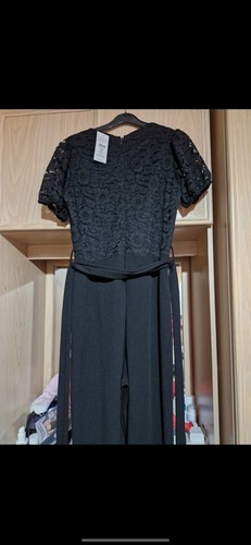 Lipsy wide leg lace - wide, black
