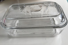 Vintage Arcoroc  France 1960s Butter Dish Vgc