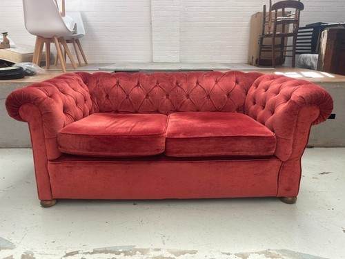 Modena red velvet chesterfield - modena,