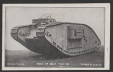 WW1 One of Our Tanks Postcard Military