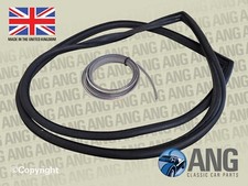 FORD CAPRI Mk1 FRONT WINDSCREEN RUBBER SEAL & CHROME BEAD (MOULDED CORNERS)
