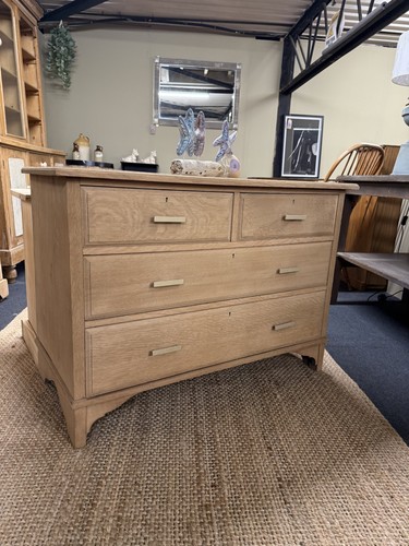 Stripped oak chest drawers - chest, of