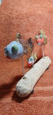 Raku Fired Ceramic Swimming