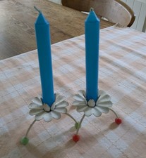 2 Vintage Art Deco Candle