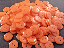 Plain orange flat buttons - plain,
