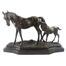HOT CAST BRONZE HORSE & FOAL
