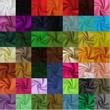 Plain Polycotton Fabric Material Poly Cotton Dress Craft Clothing | 60+ Colours