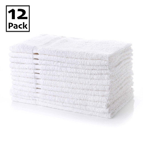 48x white hand towels bale - white,