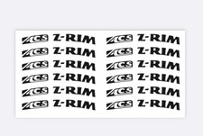 ACS Z Rim logos old school BMX Restoration decals *Heat transfer* black