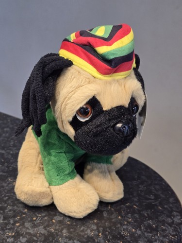 Rasta pug plush - plush, soft