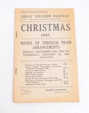 Railway Timetable GWR