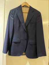Moss Bros Vitale Barberis Canonico Navy Blue Suit Jacket
