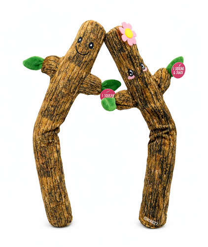 Plush stick dog toy - 38cm, –