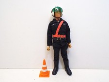 VINTAGE ORIGINAL 1964 HASBRO PALITOY ACTION MAN POLICE BIKE OFFICER USED (A29)