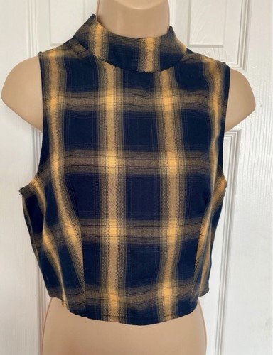 Navy blue and yellow - blue, check