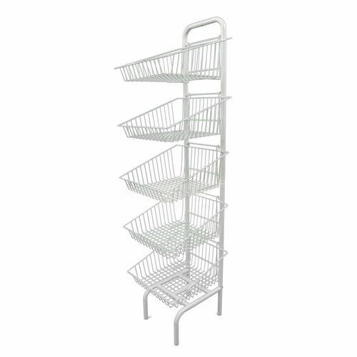 Basket stand tier white - basket,
