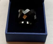 Black Nirvana Crystal Ring By Swarovski, Size 52