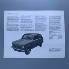 Reliant Rebel Specification