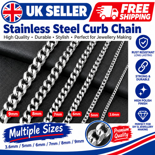 Men cuban link chain - link, size