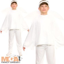 Christmas Angel Kids Fancy Dress Nativity Gabriel Boys Girls Childrens Costume