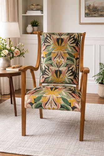 Solid oak antique chair - oak,