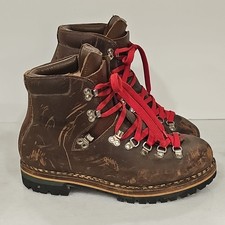 Raichle All Leather Brown Swiss Made Mountaineering Hiking Boots Alpine Men 10 M