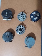 Four Vintage Metal Fly Reels