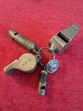 Collection Of  Antique Whistles And One Railway Button
