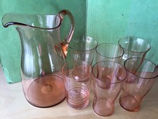 Vintage pink Depression glass