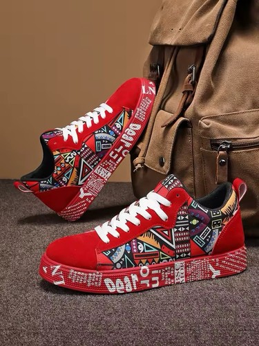 Graffiti lace sneakers 3 - lace-up,