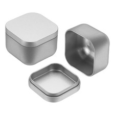 2 Pcs Square Tin Can with