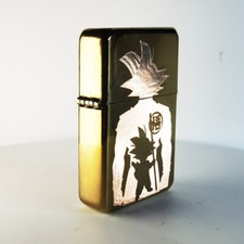 BRAND NEW -  DESIGNED BRUSHED STYLED CIGARETTE PETROL LIGHTER - DRAGONB
