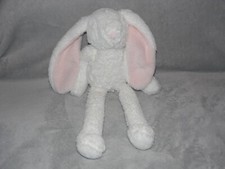 Primark white bunny soft toy pink ears rabbit