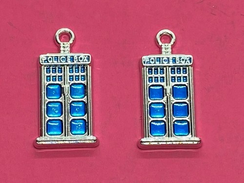 Police box pendant charm - police,