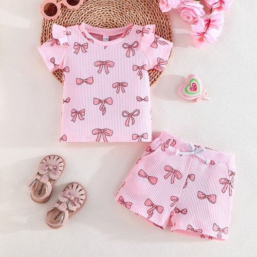 2pcs toddler baby girls ribbed - baby,