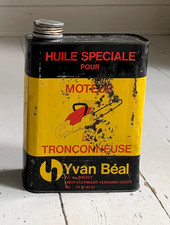 Vintage French Metal Oil Can - 'Huile Speciale' - ( For Chainsaws) 2 Litre / 2Kg
