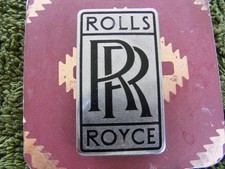rolls-royce badge size 40mm x 70mm or 1" 5/8"x 2" 3/4" used 2 pins on back