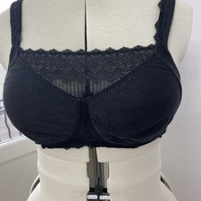 2 x Aomena Bra Dana Cami Full Coverage Soft Cup 0750 Black 42B Lace Cami - used 