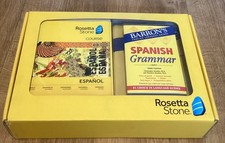 Rosetta Stone Learn Spanish Level 1-5 Language Learning & Barron’s Book Bundle ✅