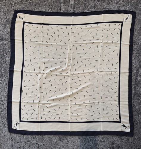 Ysl vintage logo cream and - vintage,