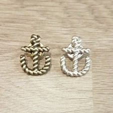 2 x Anchor pin badges. Antique