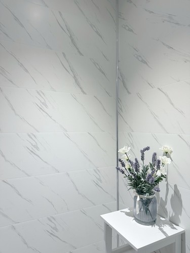 White marble grout line tile - line,