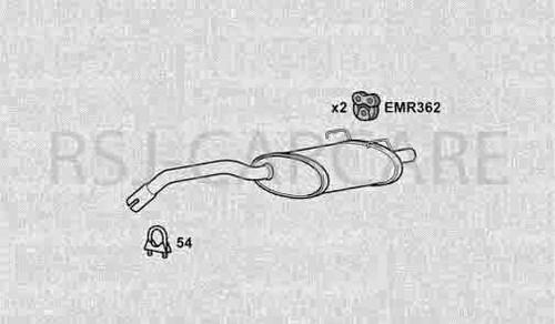 Klarius ft853h exhaust rear - ft853h,