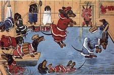 Dachshund Swimming L - CUSTOM