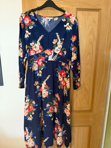 Joules navy floral smocked fit - floral,