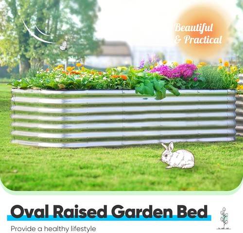 Galvanised steel raised garden - steel,