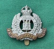 The Suffolk Regiment ~ 100% Genuine British Army Military Cap Badge.